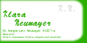 klara neumayer business card